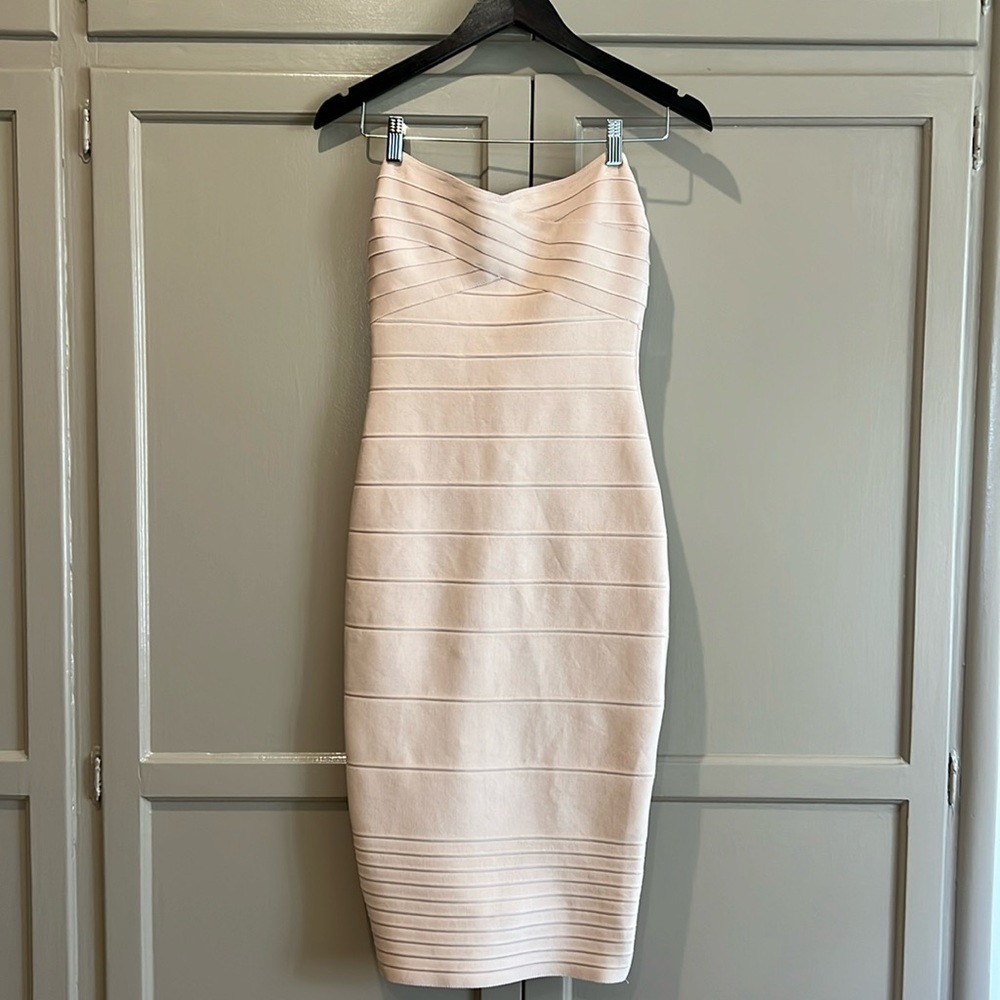 Pink Herve Leger inspired Bandage Dress